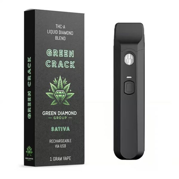 Grüner Riss Einweg-Vape – THCA Liquid Diamonds